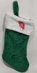 Holiday Time Plush Festive Decoration White Cuff Christmas Stocking Green 16. Fixed Price $19.99.