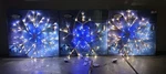 3 Everstar Led Snowflake Lights With Motion 24" 8 Functions 60 Bulbs Wire Frame. Fixed Price $127.99.