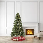 7 Ft Pre-lit Holiday Time Duncan Fir Clear & Multicolor Light Christmas Tree. Fixed Price $99.93.