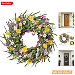 Artificial Wildflower Wreath 24 Inch Colorful Spring Summer Home Decor. Fixed Price $48.95.