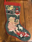 Sferra Christmas Toys Stocking Needlepoint Handmade - Red Backing New. Fixed Price $99.99.