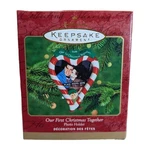 Hallmark 2000 Our First Christmas Together Photo Ornament Candy Cane Heart. Fixed Price $12.59.
