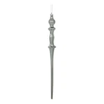 Vickerman 15.7" Icicle Ornaments With Wired Caps Shiny Pewter (set Of 3). Fixed Price $34.99.