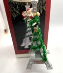 1995 Hallmark Keepsake Ornament Santa In Paris Eiffel Towel Joyeux Noel. Fixed Price $15.45.