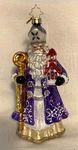 Christopher Radko Glass 8" Purple Robe Santa Christmas Ornament New W/out Tag. Fixed Price $44.99.