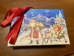 Canvas Wrap Art Led Winter Scene W/santa By Mr. Christmas, Lights Working. Fixed Price $15.00.