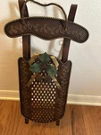 Vintage Metal Sled With Holly And Berries Rope Wall Decor Christmas Winter. Fixed Price $25.00.