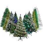 Christmas Tree With Led Lights Snow Flocked/pinecones Berries/prelit Fibre Optic. Fixed Price $87.59.