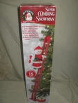 New Mr. Christmas Super Climbing Snowman 43" Ladder Plays 15 Songs Led. Fixed Price $129.99.