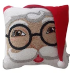 Ashland Christmas Peppermint Lane Santa Face 16IN Hooked Decorative Pillow. Fixed Price $29.99.