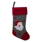 Northlight 16.75" Gray And Embroidered Santa Claus Christmas Stocking. Fixed Price $12.49.