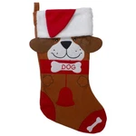 Northlight 17" Brown Embroidered "dog" Christmas Stocking White Cuff. Fixed Price $12.49.