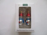Holiday Home Hand Decorated Glass Ornament Snowmen. Fixed Price $7.99.