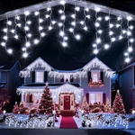 66 Ft Ice Lights For Outside, 640 Led Christmas Outdoor Plug In, Chris.... Fixed Price $59.51.