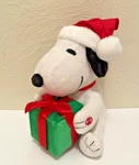 Gemmy Animated Snoopy In Santa Hat With Christmas Present Lights Works 2017. Fixed Price $29.99.