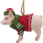 Kurt Adler Resin Farm Animal Sweater Christmas Ornament--pig. Fixed Price $16.99.