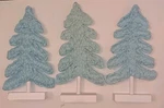 3PC Target Wondershop Blue Knit Stuffed Christmas Tree Decoration Set 14 In. Fixed Price $9.99.