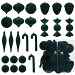 Velvet Ornaments For Christmas Tree Decorations - Dark Green Flocked Christma.... Fixed Price $27.69.