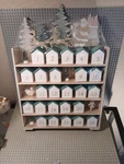 New Ashland Christmas Wooden Advent Calendar 26 Piece Green Roof Houses-retired. Fixed Price $30.00.