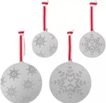 Hearth Magnolia Punched Tin Metal Snowflake Ornaments Set Of 4 New. Fixed Price $11.04.