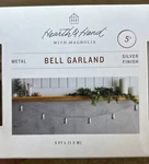 Silver Tone Bell Garland Farmhouse Hearth & Hand Magnolia 5 Ft Nib Country Chic. Fixed Price $11.99.