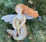 Gallarie Ii Ornament Fabric And Resin Plush Mermaid Spiral Shell 8 Inch Coastal. Fixed Price $10.95.