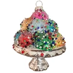Candy Pedestal Glass Ornament Sugar Food Sweet Shop Kurt Adler 4" Glitter. Fixed Price $5.84.