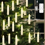 Lewondr Christmas Tree Candle Lights 30 Led, Flickering Clip Flameless Can.... Fixed Price $18.22.