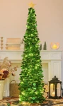 Sintenill 6 Ft Pop Up Christmas Tree With 100 Led Timer Lights & Remote, Green. Fixed Price $49.19.