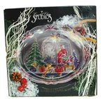 Crystal Clear Studios 1992 Christmas Joy 14" Round Platter #312230 New X1166. Fixed Price $53.99.
