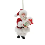 Possible Dreams Clothtique 6010641 Santa Stops Here Hanging Ornament. Fixed Price $22.50.