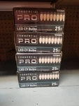 4 Boxes Of Gemmy Commercial Pro 25 Ct C9 White Led Christmas String Light Bulbs. Fixed Price $99.00.