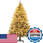 Sunnyglade 7.5FT Artificial Snow Flocked Christmas Tree 600 Led Lights Not. Fixed Price $253.86.