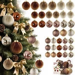 Velvet Christmas Tree Ornaments Balls- 36 Pcs Size Shatterproof Xmas Orname.... Fixed Price $27.91.
