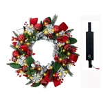 Glowing Petals Solar Christmas Wreath 28 Inch Pre-lit 50 Led Artificial. Fixed Price $85.03.