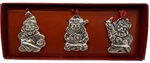Set Of 3 Gorham Silverplated Santa Ornaments New!. Fixed Price $10.99.