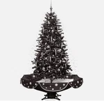 Christmas Tree Fraser Hill-farm Let It Snow Series 75-IN Musical Black Umbrella. Fixed Price $229.99.