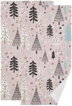 Cute Christmas Trees Bath Hand Towels Pink Winter Cartoon Guest Fingertip. Fixed Price $12.60.