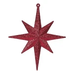 Vickerman Glitter Bethlehem Star Christmas Ornaments In Burgundy Red (set Of 4). Fixed Price $39.70.