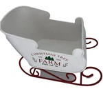 Christmas White Santa Sleigh Centerpiece Display Metal. Fixed Price $19.95.