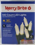 Merry Brite 140 Count Led Light Warm White / Green Wire. Fixed Price $19.99.