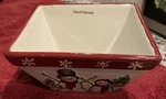 Nicholas Yuletide Snowman Christmas 6" Square Serving Bowl CHTM-1289. Fixed Price $15.00.
