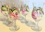 Set Of 4 Tracy Porter Handpainted Cocktail Glasses - Flowers. Fixed Price $65.99.