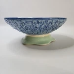 Vintage Pfaltzgraff Summer Breeze Large 3 Wick Candle Holder Blue Flower Dish. Fixed Price $17.00.