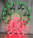 Vintage Christmas Wreath Window Silhouette Light Decoration Impact Plastics 17. Fixed Price $24.00.