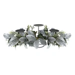 Northlight 32" Ice Leaves Winter Berry Artificial Christmas Pillar Candle Holder. Fixed Price $50.39.