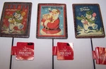 Set Of 3 Holiday Time 9" Decorative Picks Retro Graphic Snowman/santa Nwt. Fixed Price $6.00.