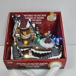 Indoor Christmas Village With Dancing Ice Skaters And Led Lights Alpine Corp Nib. Fixed Price $38.99.