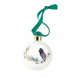 Nib Portmeirion Sara Miller Christmas Bauble Ball Ornament Festive Owl Ceramic. Fixed Price $19.90.
