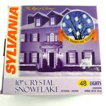 Sylvania 10" Crystal Snowflake Light 48 Clear Bulbs Christmas Outdoor Indoor 3D. Fixed Price $15.85.